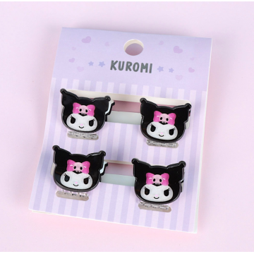 韓國Sanrio小髮夾4隻-Kuromi